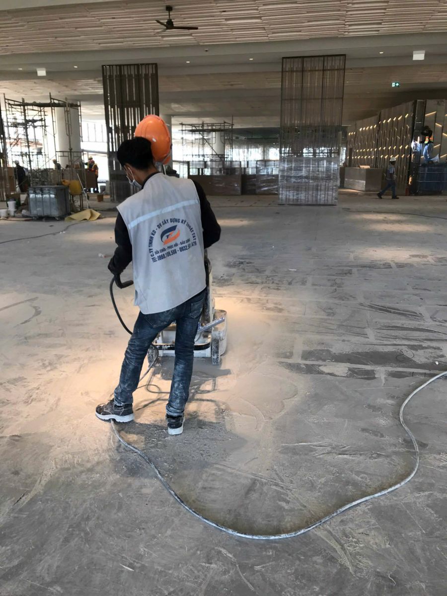 bảo vệ sàn đá mới lắp đặt