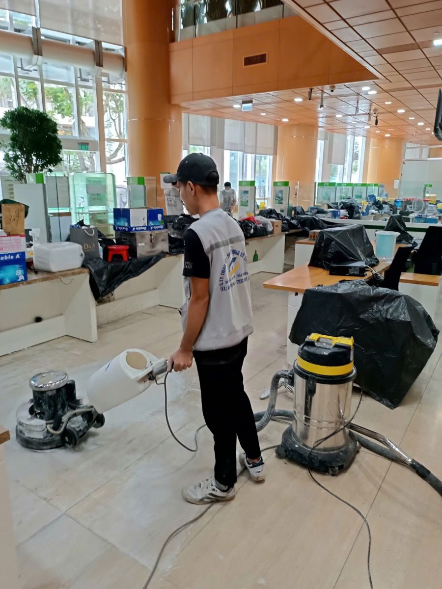 cách bảo dưỡng sàn đá sau khi đánh bóng