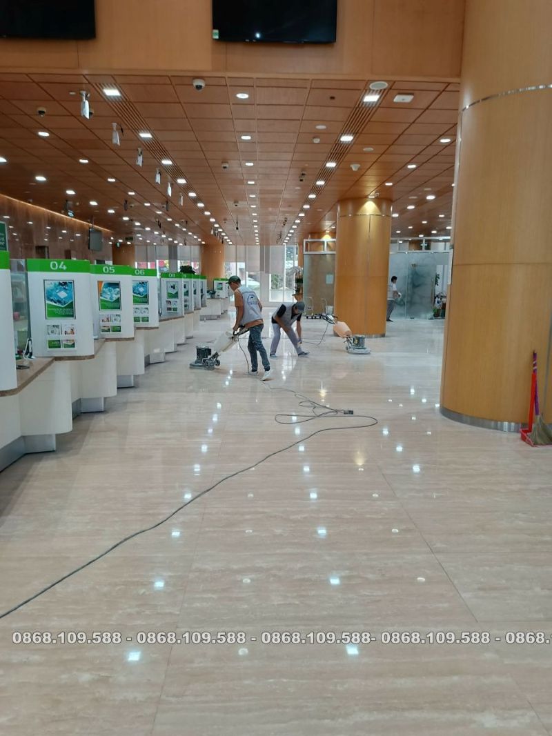 đánh bóng phục hồi sàn đá
