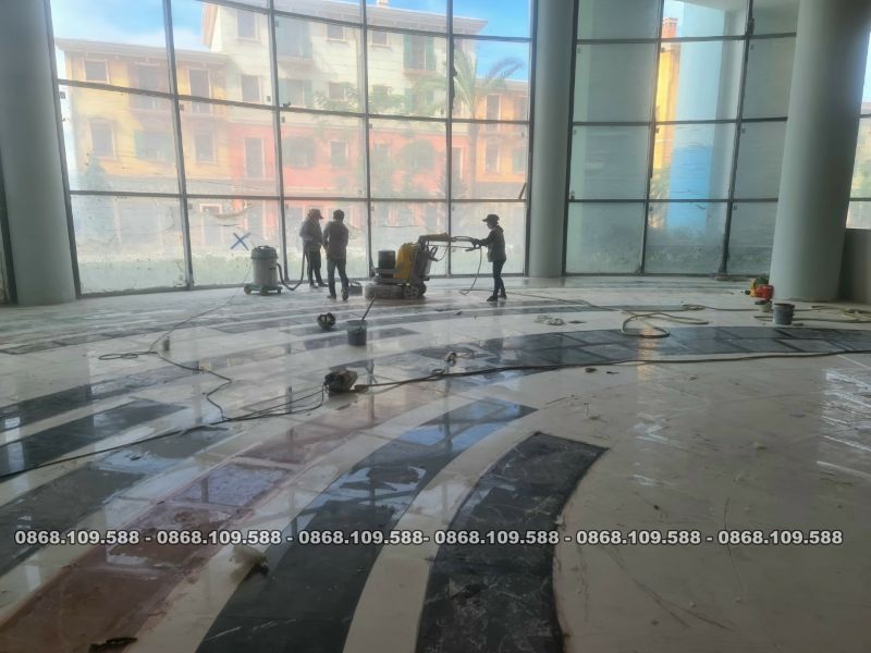 đánh bóng phục hồi sàn đá