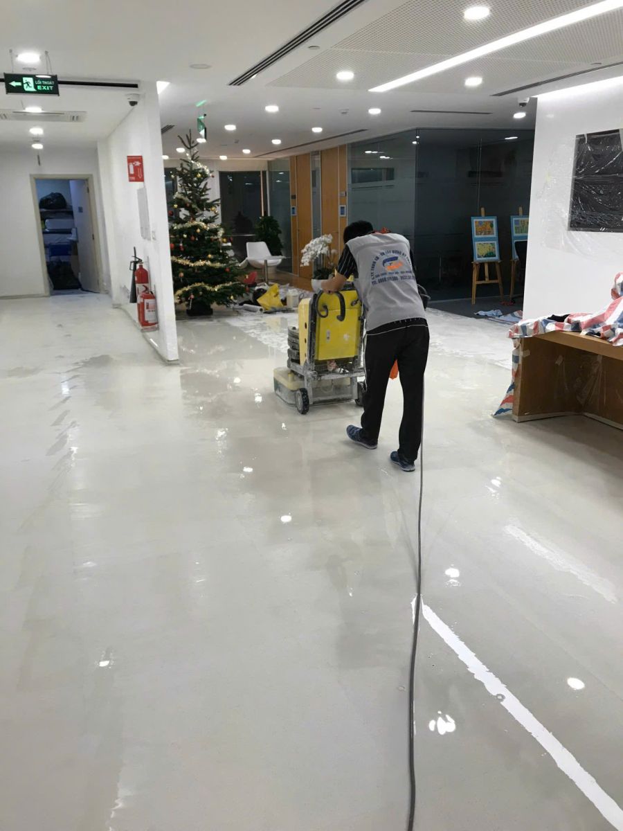dịch vụ đánh bóng sàn đá cho văn phòng