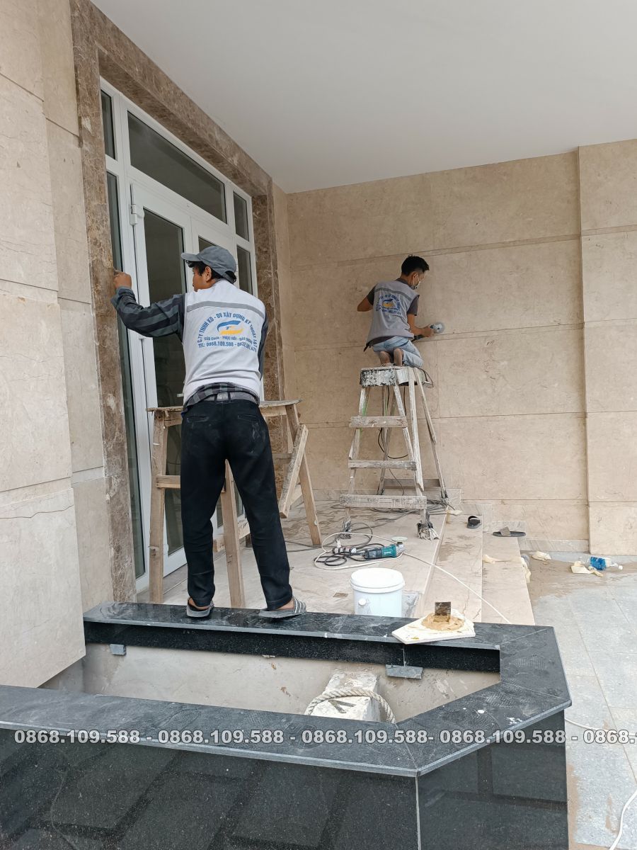 mài phục hồi và đánh bóng sàn đá marble