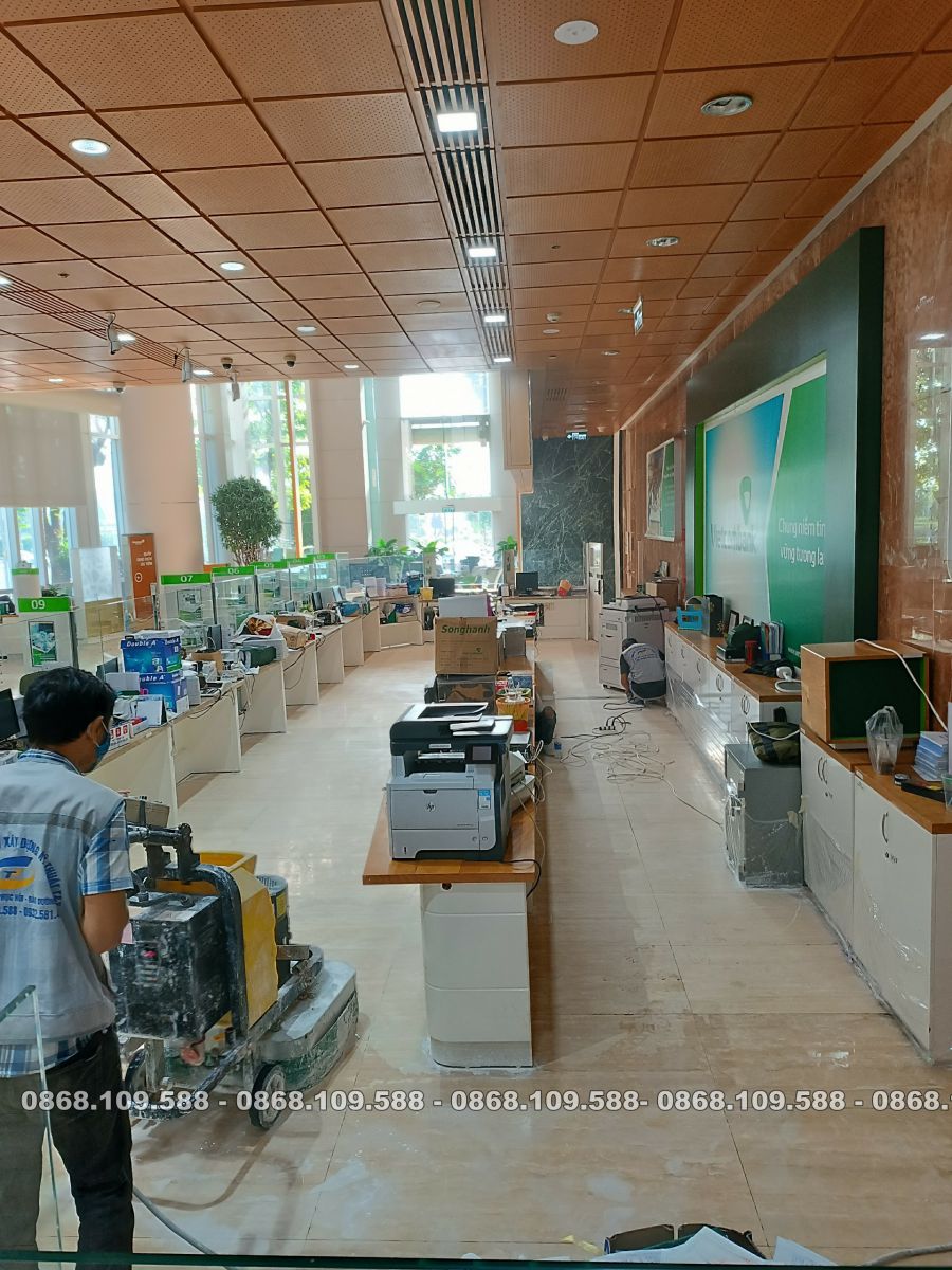 mài phục hồi và đánh bóng sàn đá granite