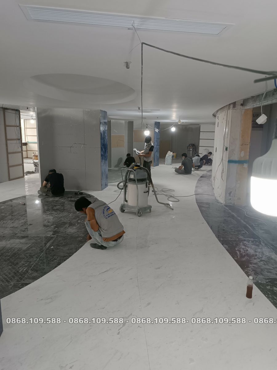 mài phục hồi và đánh bóng sàn đá granite