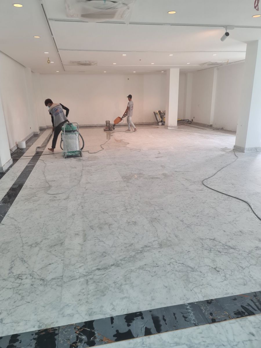 mài phục hồi và đánh bóng sàn đá marble
