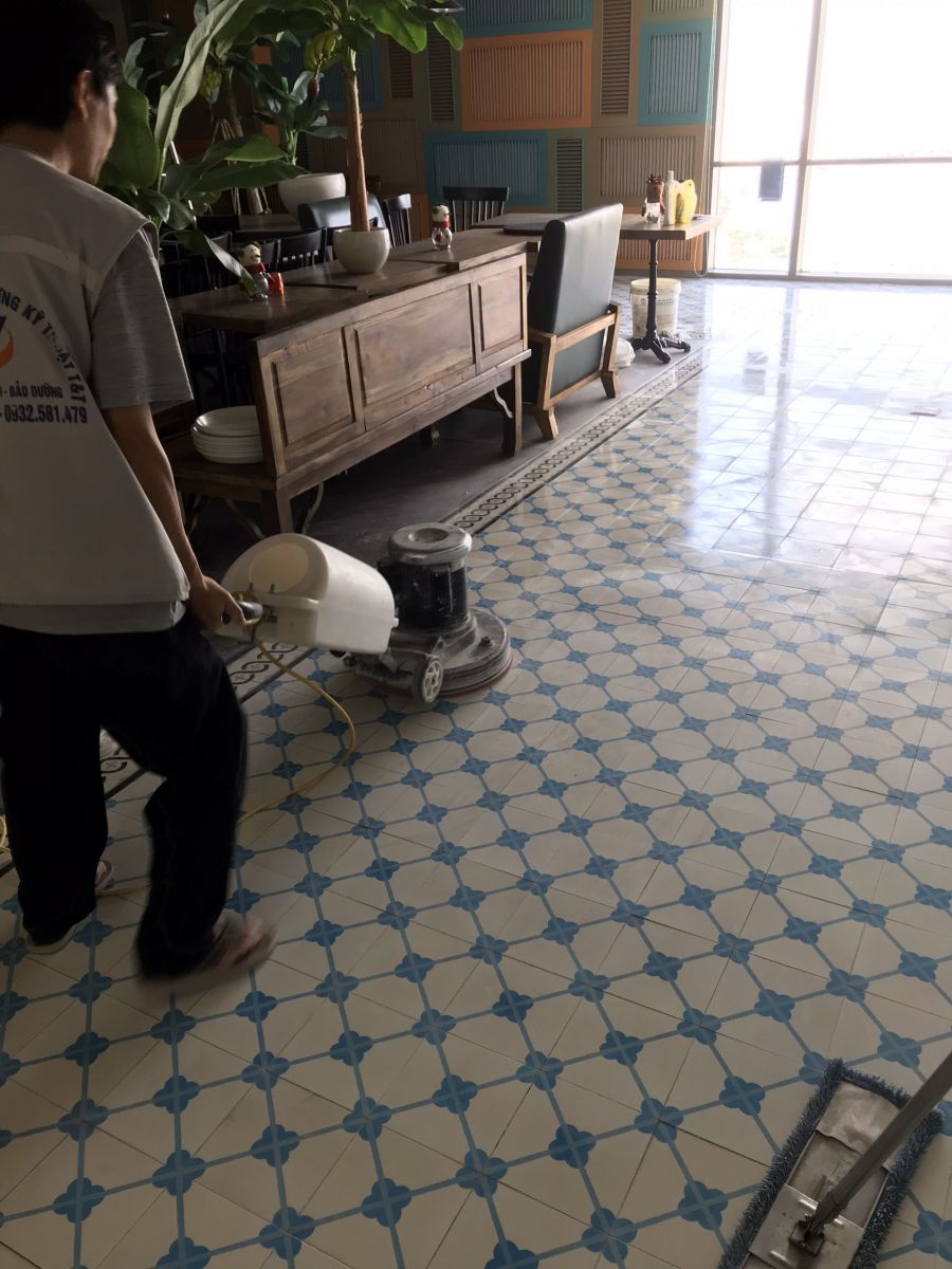 đánh bóng sàn đá granite