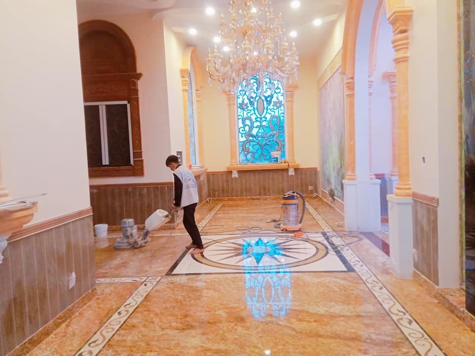 mài phục hồi và đánh bóng sàn đá marble