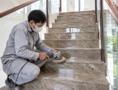 Cách đánh bóng cầu thang đá bị mờ, trầy xước và ố bẩn hiệu quả